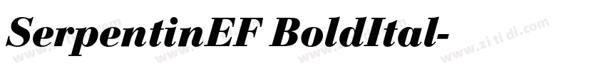 SerpentinEF BoldItal字体转换